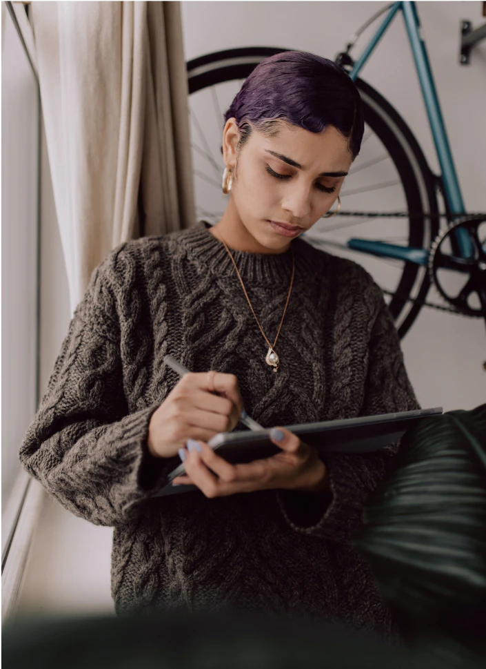 Person working at a computer